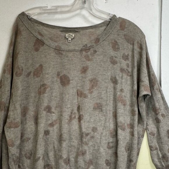 Aritzia Wilfred Balzac Leopard Cashmere Silk Cotton Sweater Lightweight Knit M - Picture 5 of 15